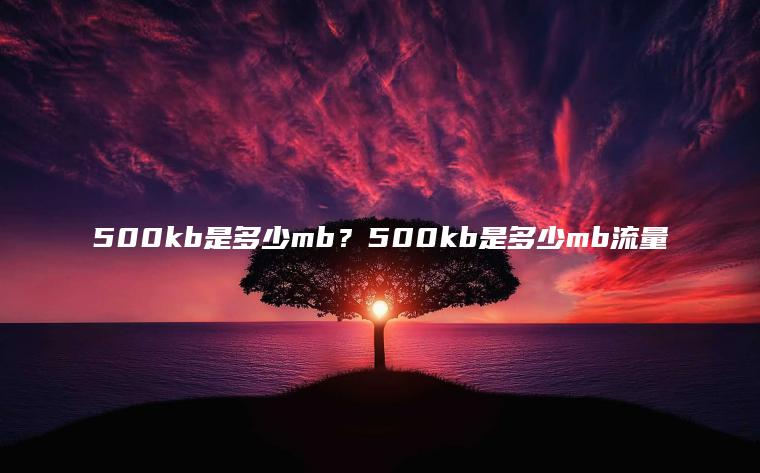 500kb是多少mb？500kb是多少mb流量